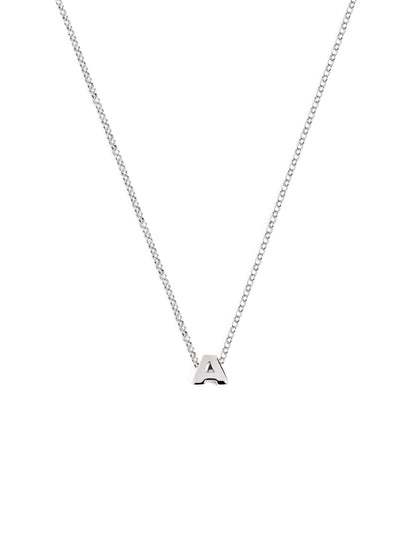 Zilveren ketting met gepersonaliseerd initiaal