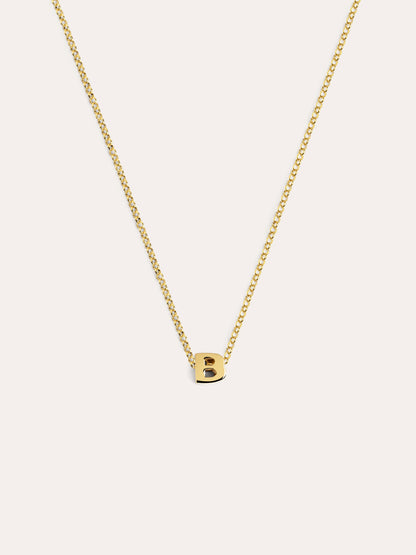 Gouden ketting met gepersonaliseerd initiaal