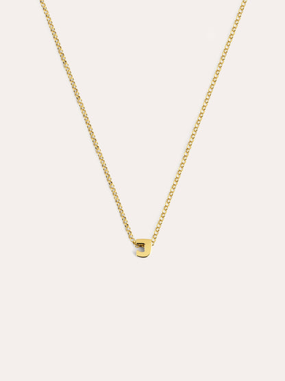 Gouden ketting met gepersonaliseerd initiaal