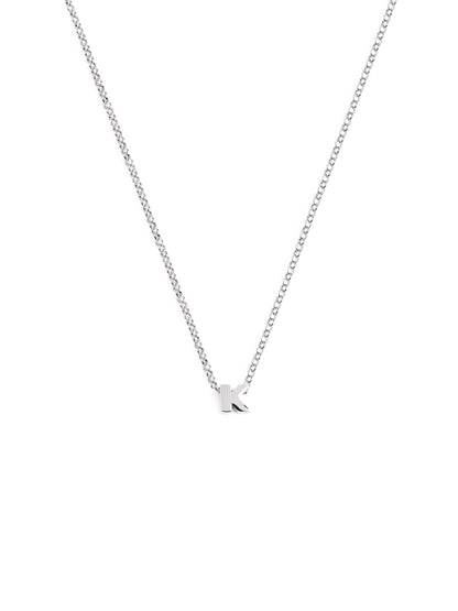 Zilveren ketting met gepersonaliseerd initiaal
