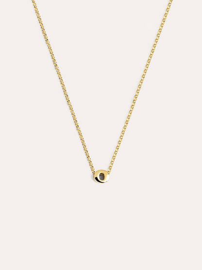 Gouden ketting met gepersonaliseerd initiaal