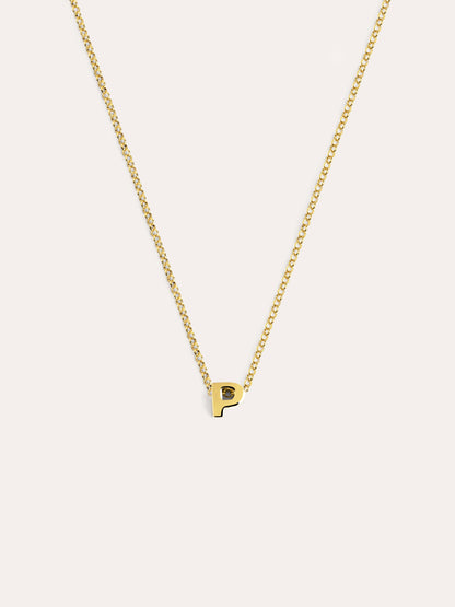 Gouden ketting met gepersonaliseerd initiaal