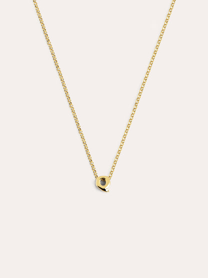 Gouden ketting met gepersonaliseerd initiaal