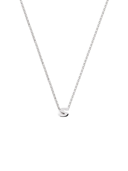 Zilveren ketting met gepersonaliseerd initiaal