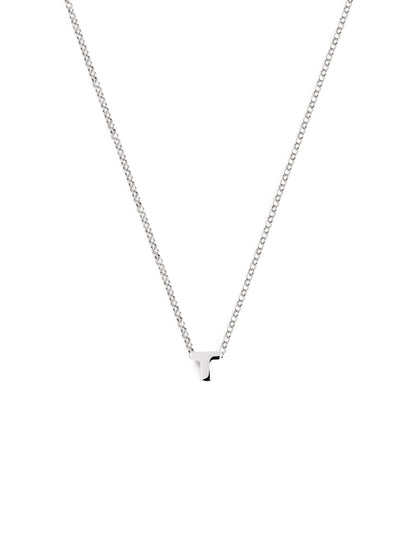 Zilveren ketting met gepersonaliseerd initiaal