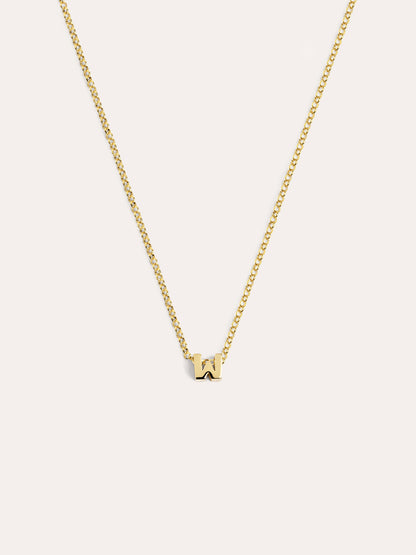 Gouden ketting met gepersonaliseerd initiaal