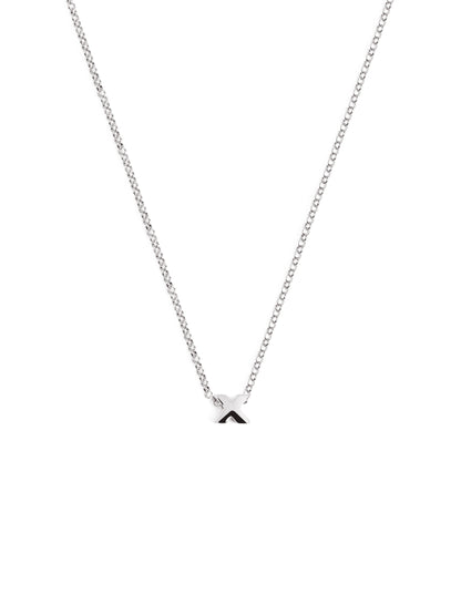 Zilveren ketting met gepersonaliseerd initiaal