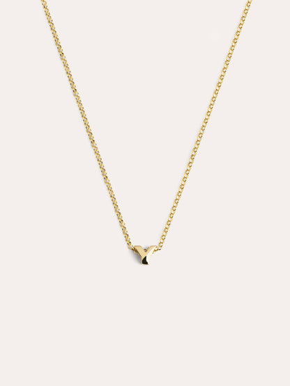 Gouden ketting met gepersonaliseerd initiaal