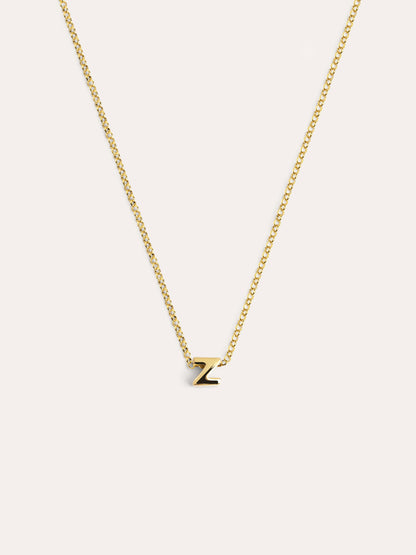 Gouden ketting met gepersonaliseerd initiaal