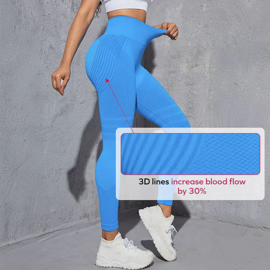 3D Legging | Blauw